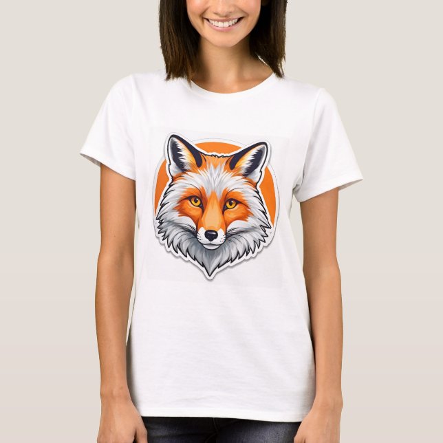 Camiseta Cabeza de zorro vibrante (Anverso)