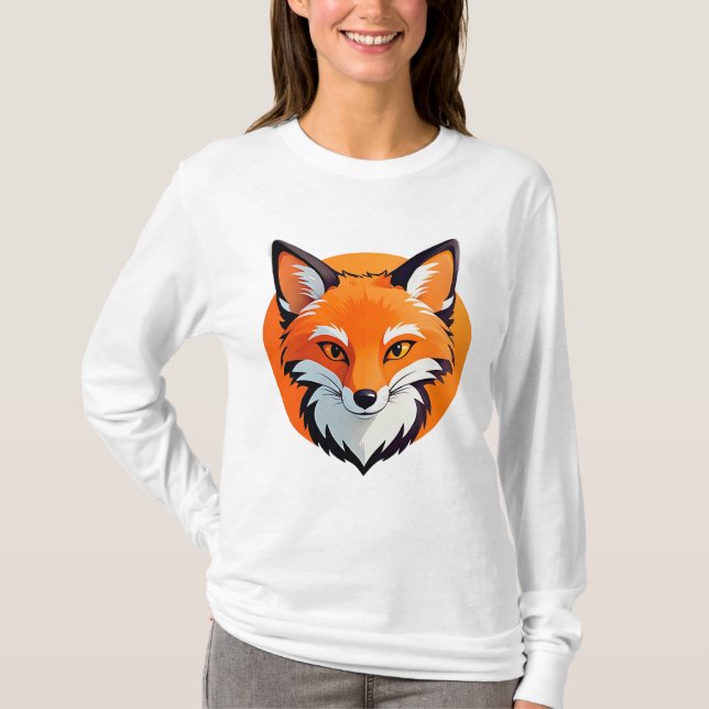Camiseta Cabeza de zorro vibrante (Anverso)