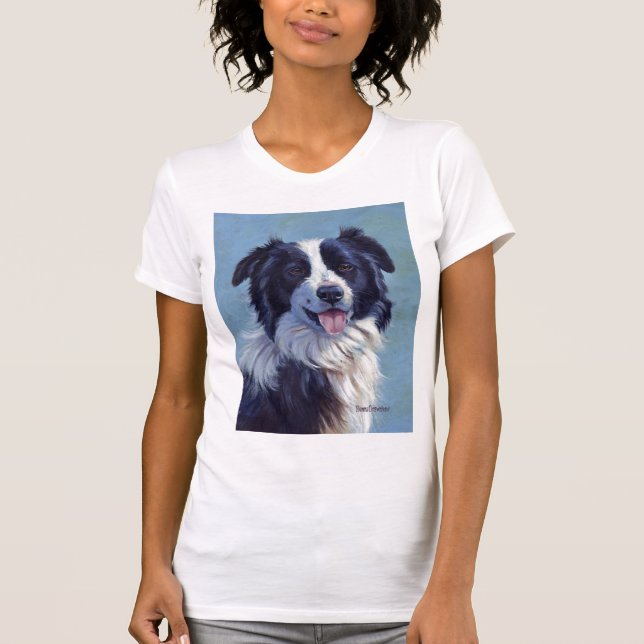 Camiseta Cabeza del border collie (Anverso)