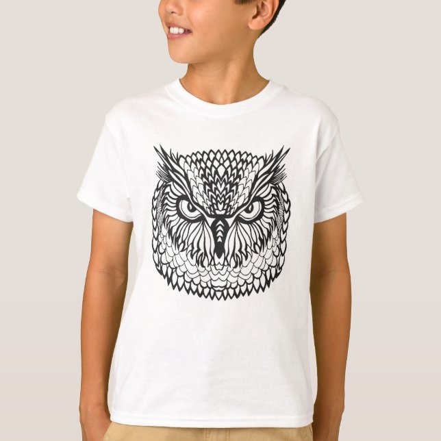 Camiseta Cabeza del búho de Eagle del estilo (Anverso)