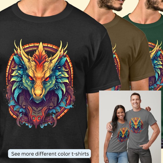 Camiseta Cabeza del Dragón Red Gold Aqua (Subido por el creador)