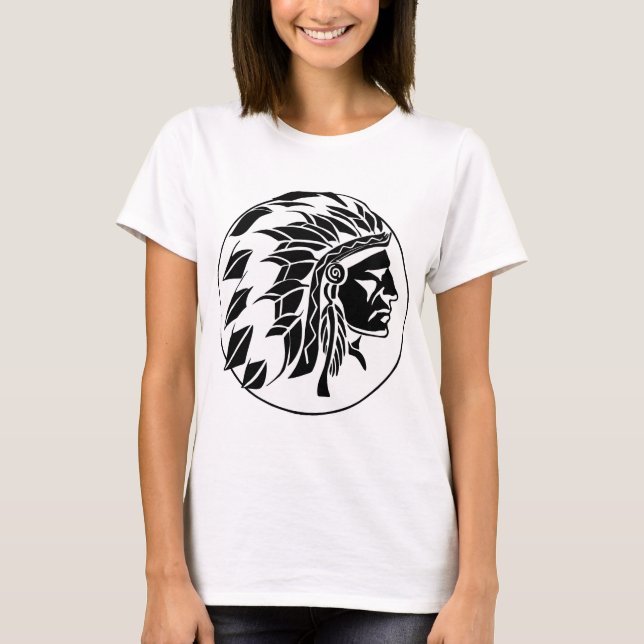 Camiseta Cabeza del jefe indio (Anverso)