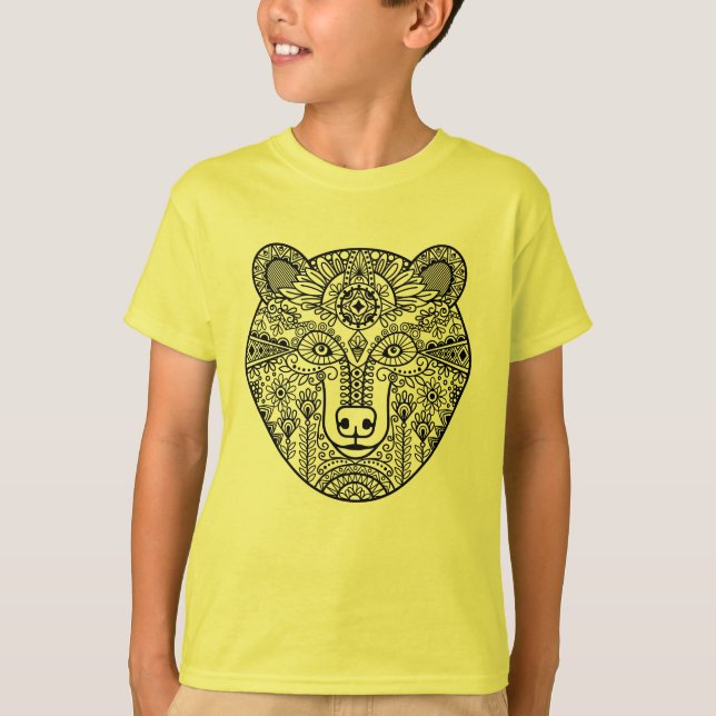 Camiseta Cabeza del oso del estilo (Anverso)