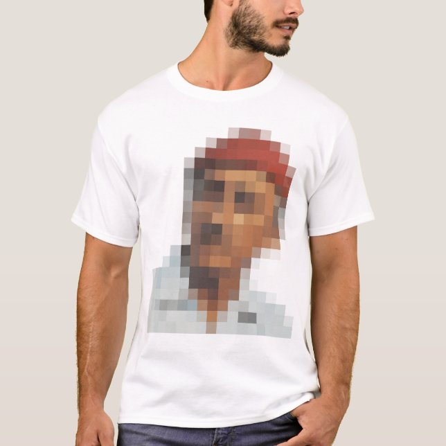 Camiseta Cabeza del pixel (Anverso)