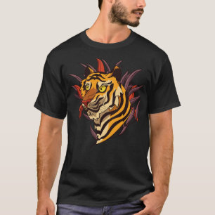 Camiseta Cabeza del tigre dibujada a mano
