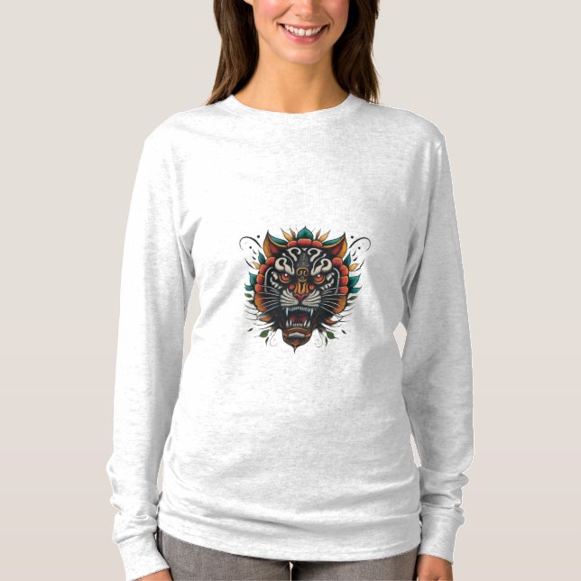 Camiseta Cabeza del tigre majestuoso (Anverso)