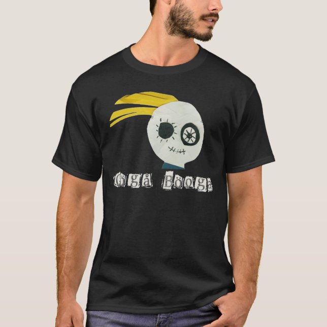 Camiseta cabeza del zombi del booga del ooga (Anverso)