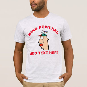 Camiseta Cabeza divertida con energía eólica editar texto,