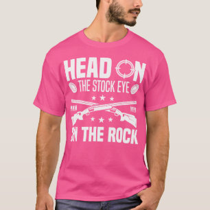 Camiseta Cabeza en la culata, ojo en la roca divertido tiro