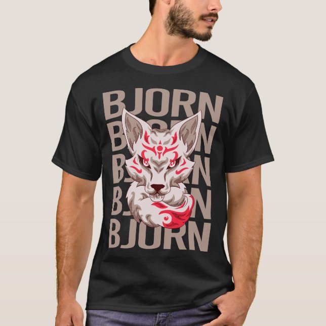 Camiseta Cabeza Fox - Nombre Bjorn (Anverso)