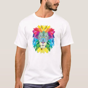 Camiseta Cabeza geométrica del león