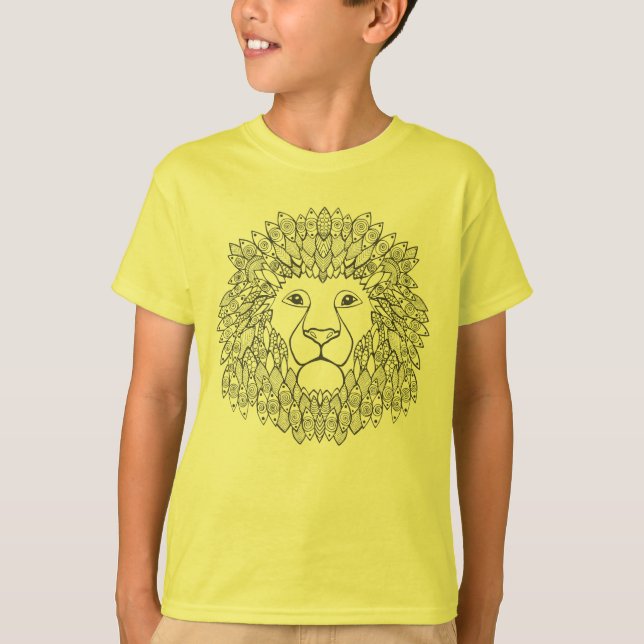 Camiseta Cabeza inspirada 3 del león (Anverso)