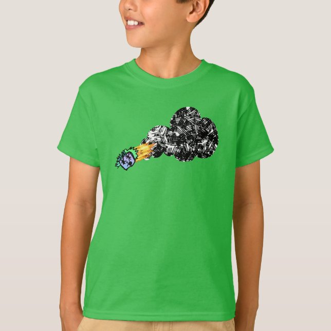 Camiseta Cabeza llameante del zombi (Anverso)
