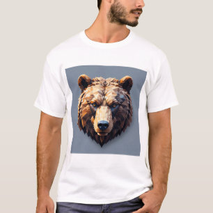 Camiseta Cabeza majestuosa de oso grizzly