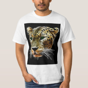 Camiseta Cabeza majestuosa del leopardo del gato