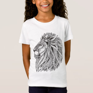 Camiseta Cabeza modelada étnica del león