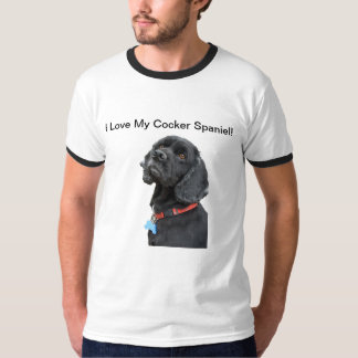 Camiseta Cabeza negra de cocker spaniel
