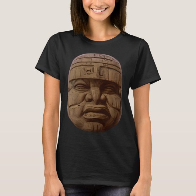 Camiseta Cabeza Olmec (Anverso)