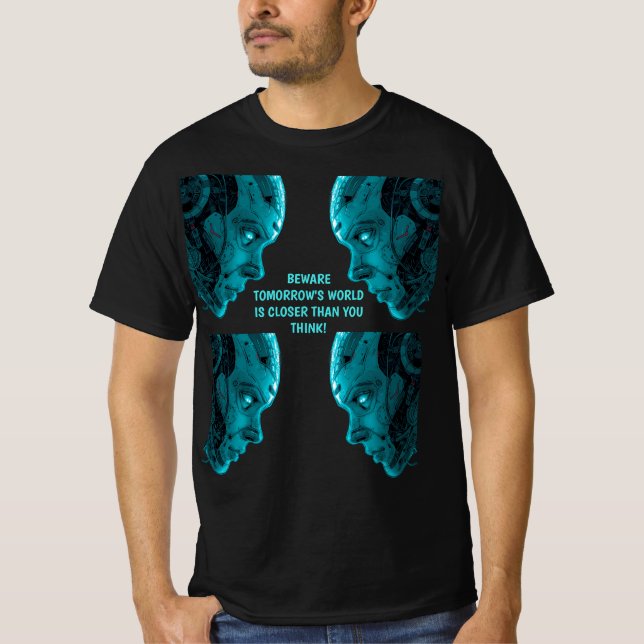 CAMISETA CABEZA ROBÓTICA CIBORG (Anverso)