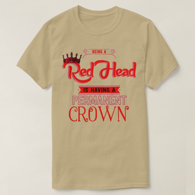 Camiseta Cabeza roja Estilo de pelo de la corona especial p (Diseño del anverso)