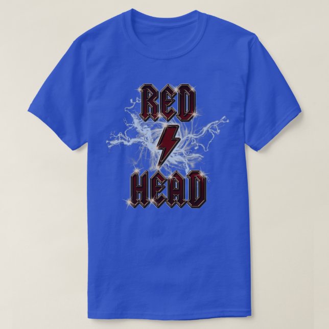 Camiseta Cabeza roja Metalizado fuerte (Diseño del anverso)