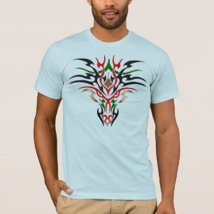 Camiseta cabeza tribal del dragón