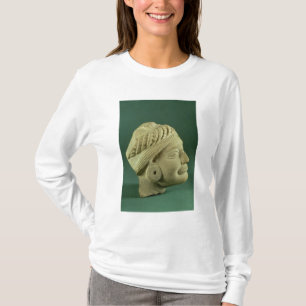 Camiseta Cabeza turbaned pulimentada de la piedra arenisca,