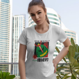Camiseta Cabeza verde del robot japonés
