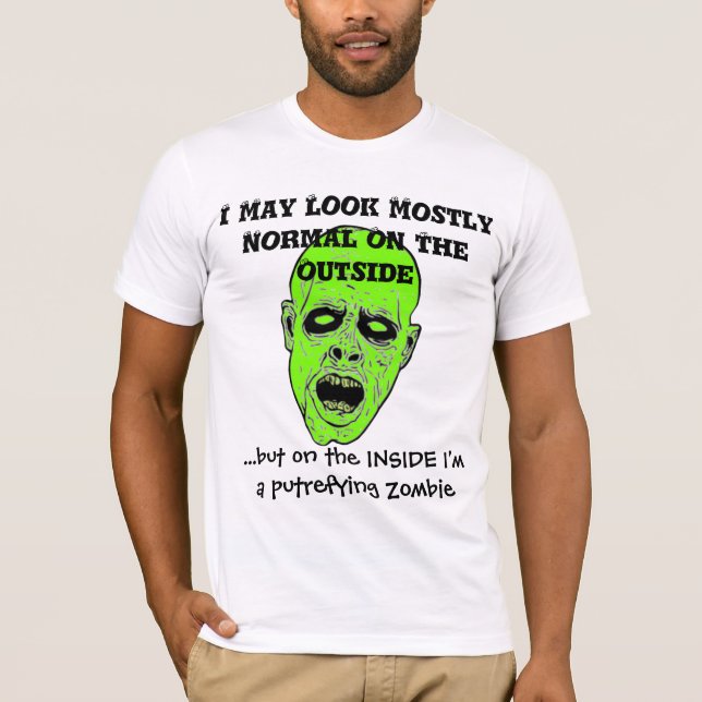 Camiseta Cabeza Zombie no muerta - dichos graciosos - Mayor (Anverso)