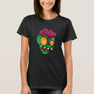 Camiseta Cabeza Zombie Obsesionada Con Zombies