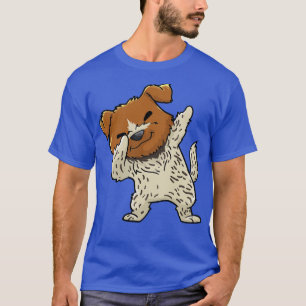 Camiseta Cabezal con cable señalando a Griffon Dog Dabbing