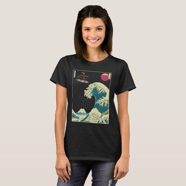 Camiseta Cabezal con hilo que apunta al surf de perro de Gr (Anverso completo)