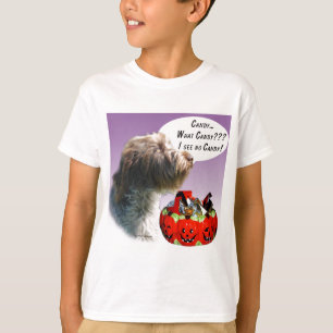 Camiseta Cabezal de hilo que apunta a Griffon Halloween Can