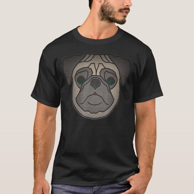 Camiseta Cabezal de impresión de perro Pulsar retrato anima (Anverso)