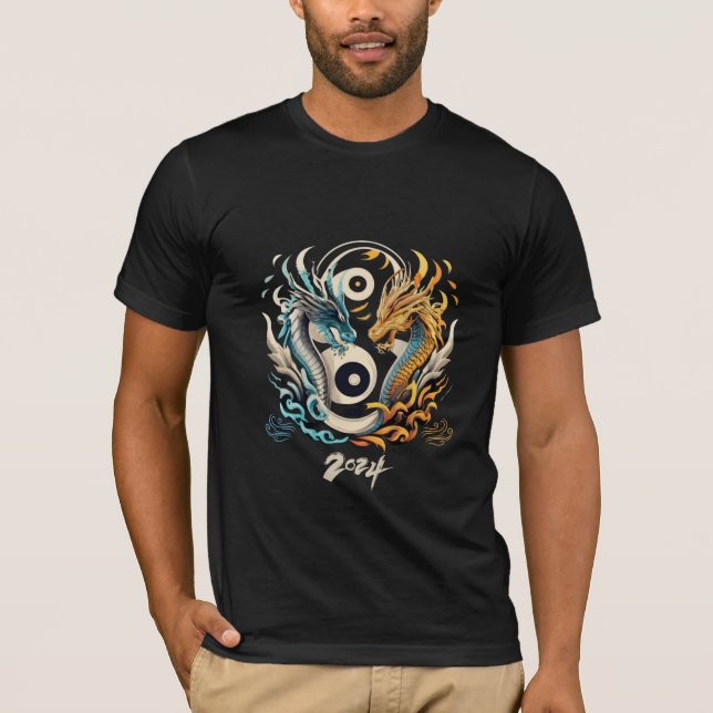 Camiseta Cabezas de dragón Ying yang 2024 (Anverso)