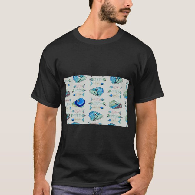 Camiseta Cabezas de Pescado Grises (Anverso)