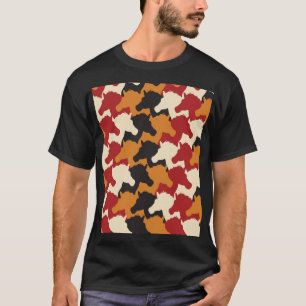 Camiseta Cabezas de unicornio de camuflaje, patrón de repet