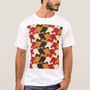 Camiseta Cabezas de unicornio de camuflaje, patrón de repet
