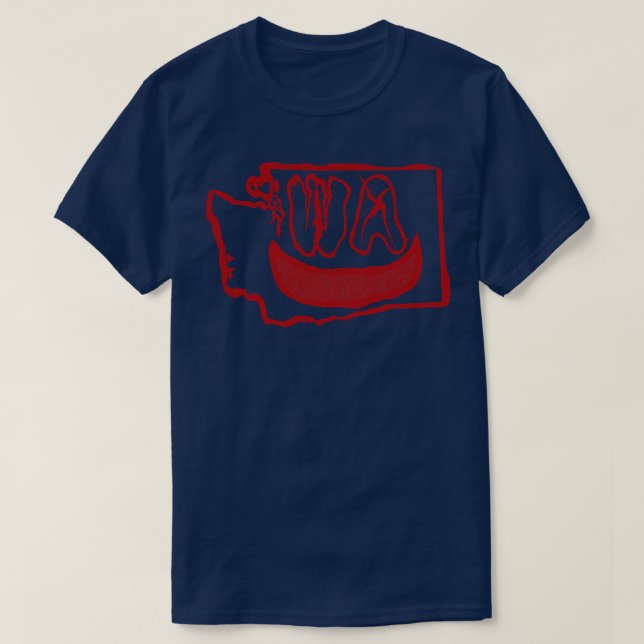 Camiseta Cabezas Grunge Washington Cara Sonriente (Diseño del anverso)