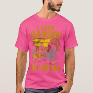 Camiseta Cabezas Rojas Humor Adulto Divertida Caza de Pavos