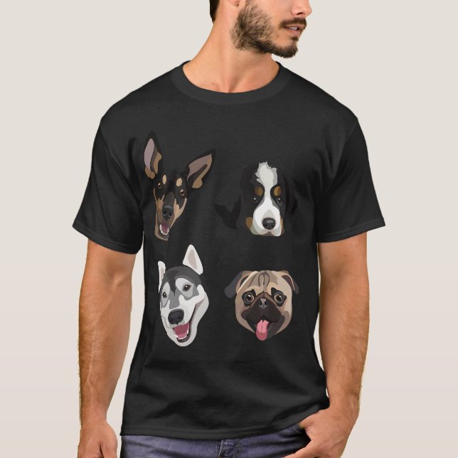 Camiseta cabezitas de perro (Anverso)