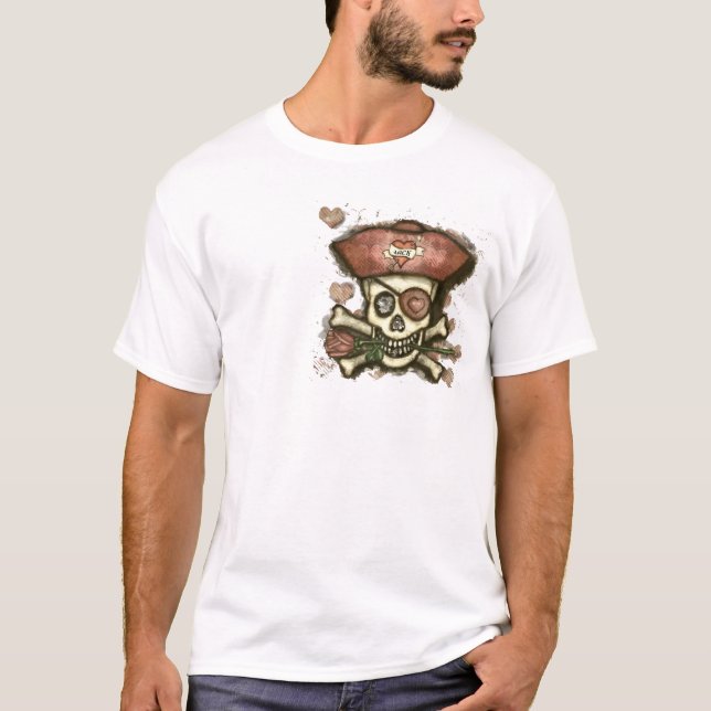 Camiseta cabida del pirata de los hombres (Anverso)