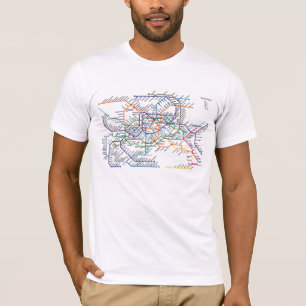 Camiseta cabida mapa del metro de Seul