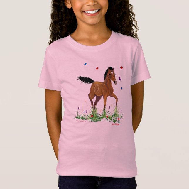 Camiseta cabida muñeca de los chicas del potro y (Anverso)