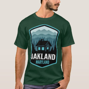 Camiseta Cabin de Oakland Maryland Mountain Town