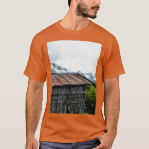 Camiseta Cabin Hut Wood Paisaje Sierra Naturaleza