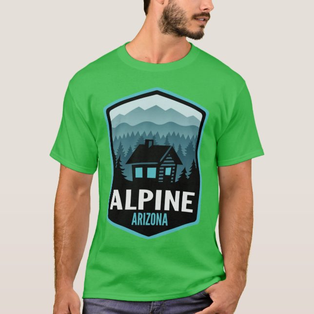Camiseta Cabina Alpine Arizona Mountain Town (Anverso)