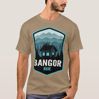 Camiseta Cabina de Bangor Maine Mountain Town sobredimensio