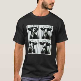Camiseta Cabina de Fotos Cara de Vaca Linda para Niños Jóve