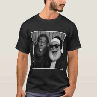 Camiseta Cabina de Fotos Divertida de Bigfoot con Santa Nav